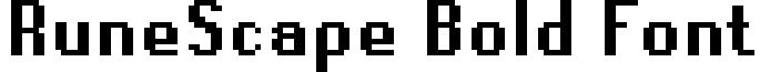 RuneScape Bold Font font - runescape_bold_font.ttf