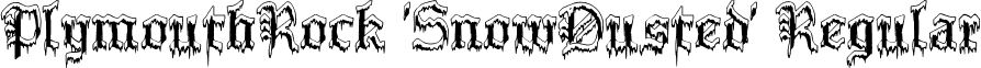 PlymouthRock 'SnowDusted' Regular font - PlymouthRock SnowDusted.ttf