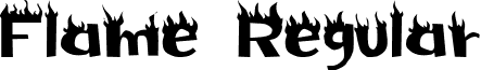 Flame Regular font - Flame.ttf