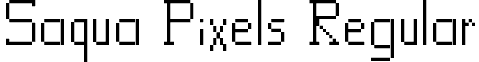 Saqua Pixels Regular font - Console.ttf