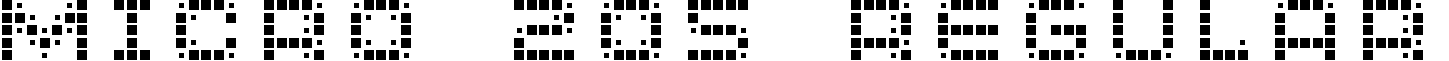 Micro 205 Regular font - micro_205.ttf