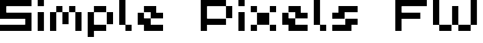 Simple Pixels FW font - simple_pixels_fw.ttf