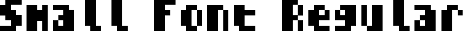 Small Font Regular font - small_font.ttf