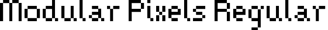Modular Pixels Regular font - modular_pixels.ttf