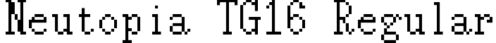 Neutopia TG16 Regular font - neutopia_tg16.ttf