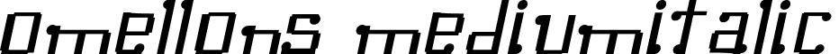 Omellons MediumItalic font - OMELMI__.TTF