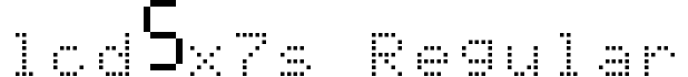 lcd5x7s Regular font - lcd5x7s.ttf