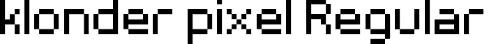klonder pixel Regular font - klonder_pixel.ttf