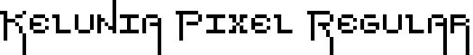Kelunia Pixel Regular font - kelunia_pixel.ttf