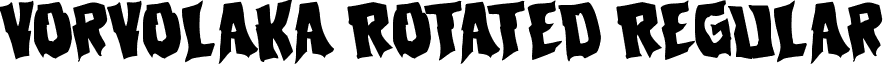 Vorvolaka Rotated Regular font - vorvolakarotate.ttf