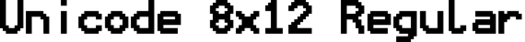 Unicode 8x12 Regular font - unicode_8x12.ttf