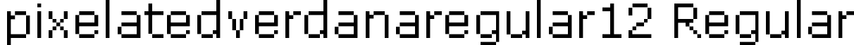 pixelatedverdanaregular12 Regular font - pixelated_verdana_regular_12.ttf