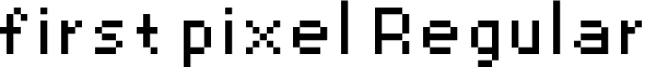 first pixel Regular font - first_pixel.ttf