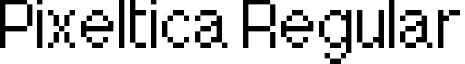 Pixeltica Regular font - pixeltica.ttf