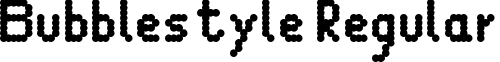 Bubblestyle Regular font - bubblestyle.ttf