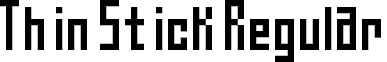 Thin Stick Regular font - thin_stick.ttf