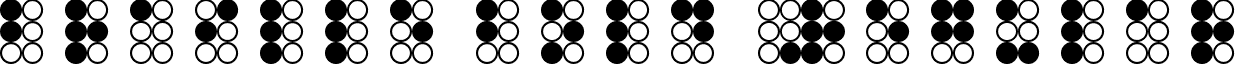 braille bold Regular font - braille_bold.ttf
