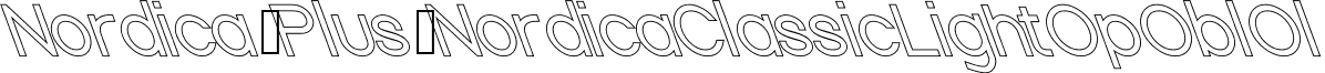 Nordica Plus NordicaClassicLightOpOblOl font - NordicaClassicLightOpOblOl.ttf