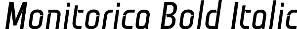 Monitorica Bold Italic font - Monitorica-BdIt.ttf