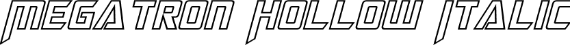 Megatron Hollow Italic font - Megatron Hollow Italic.ttf