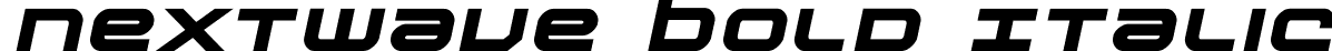 Nextwave Bold Italic font - nextwaveboldital.ttf
