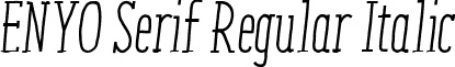 ENYO Serif Regular Italic font - ENYO_Serif_regular_italic.ttf