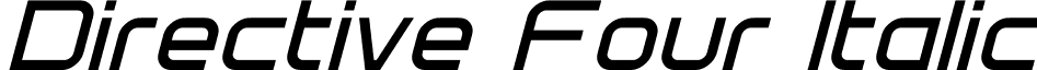 Directive Four Italic font - Directive Four Italic.ttf