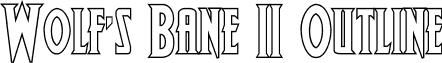 Wolf's Bane II Outline font - wolfsbane2iiout.ttf