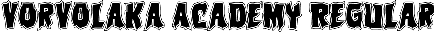 Vorvolaka Academy Regular font - vorvolakaacad.ttf