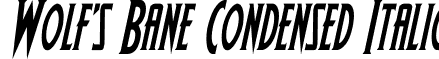 Wolf's Bane Condensed Italic font - wolfsbane2condital.ttf