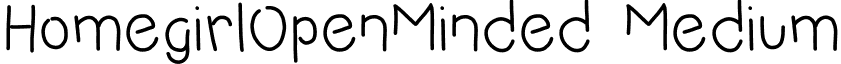 HomegirlOpenMinded Medium font - HomegirlOpenMinded.ttf