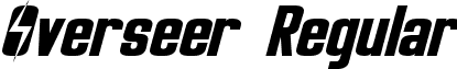 Overseer Regular font - Overseer.ttf