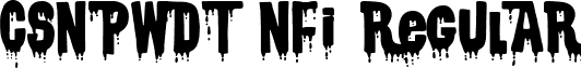 CSNPWDT NFI Regular font - csnpwdt NFI.ttf