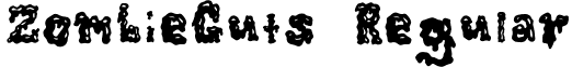 ZombieGuts Regular font - zombieguts.ttf