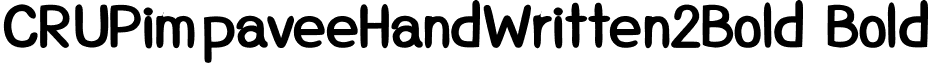 CRUPimpaveeHandWritten2Bold Bold font - CRU-Pimpavee-HandWritten2_Bold.ttf