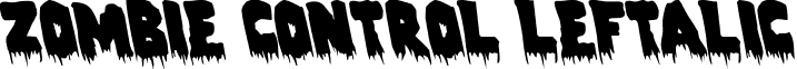 Zombie Control Leftalic font - zombiecontrolleft.ttf