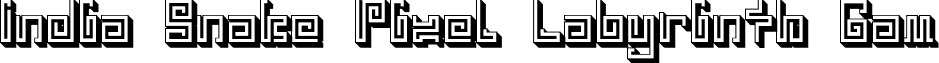 India Snake Pixel Labyrinth Gam font - india snake pixel labyrinth game_3d.otf