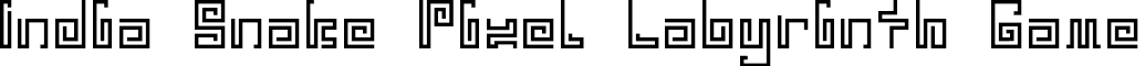 India Snake Pixel Labyrinth Game font - india snake pixel labyrinth game.otf