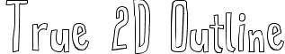 True 2D Outline font - True2D Outline.ttf