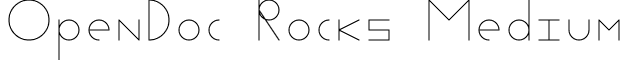 OpenDoc Rocks Medium font - OpenDoc Rocks.ttf