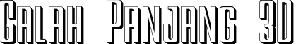 Galah Panjang 3D font - GalahPanjang3D.ttf