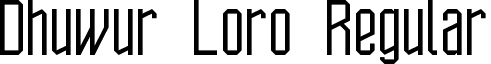 Dhuwur Loro Regular font - dhuwur_loro.ttf