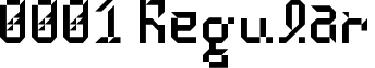 0001 Regular font - 0001.ttf