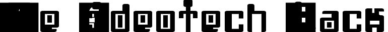 00ne Videotech Black font - 00ne_videotech_black.ttf