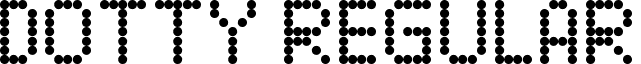 Dotty Regular font - dotty.ttf