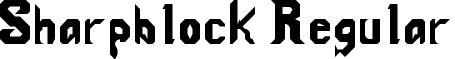 Sharpblock Regular font - sharpblock.ttf