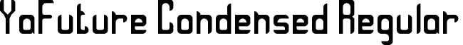 YaFuture Condensed Regular font - yafuture_condensed.ttf