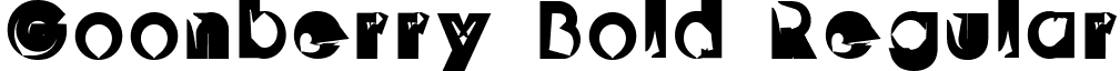 Goonberry Bold Regular font - Goonberry Bold.ttf