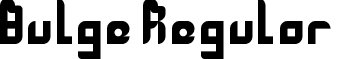 Bulge Regular font - bulge.ttf