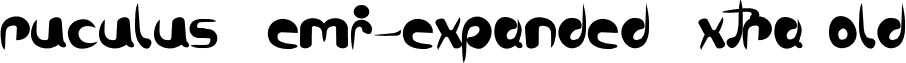 ruculus Semi-expanded ExtraBold font - rukulus blackbold.ttf
